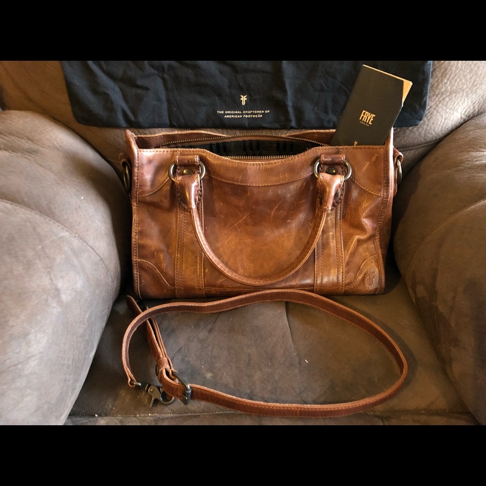 Beautiful FRYE Cognac Melissa Satchel! AUTHENTIC!